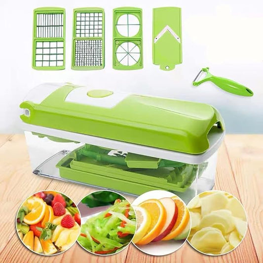 Ahorre Tiempo con Picador de Verduras 8 en 1
