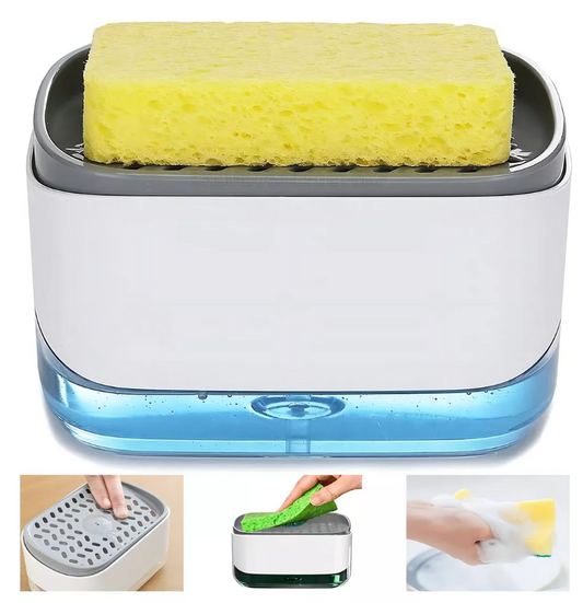 Porta Esponja Con Dispenser De Jabon | Ahorra tiempo y detergente!